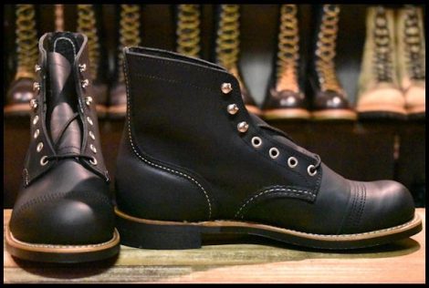 【7D 箱付 未使用 21年】レッドウィング 8084 アイアンレンジャー ブラックハーネス 黒 キャップドトゥ ブーツ redwing HOPESMORE