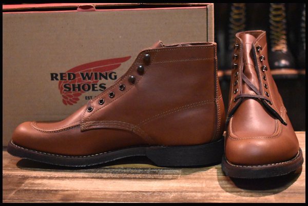 【8.5D 箱付 未使用 19年】レッドウィング 8076 スポーツ ブーツ ブラウン 茶 シガーリタン 1930S sportsboot  redwing HOPESMORE