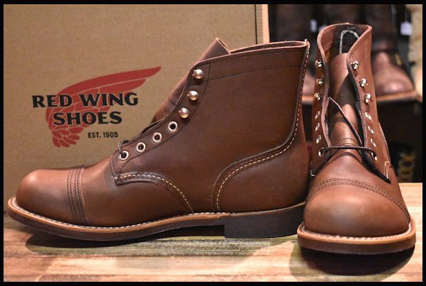 【8D 箱付 未使用 22年】レッドウィング 8111 アイアンレンジャー アンバー ハーネス キャップトゥ ブラウン ブーツ redwing HOPESMORE