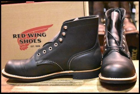 【9D 箱付 未使用 23年】レッドウィング 8084 アイアンレンジャー ブラック ハーネス 黒 キャップドトゥ ブーツ redwing HOPESMORE