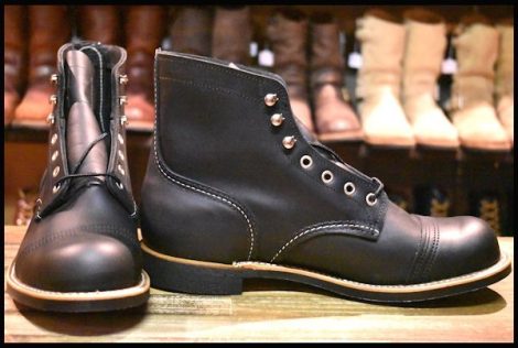 【9D 箱付 未使用 23年】レッドウィング 8084 アイアンレンジャー ブラック ハーネス 黒 キャップドトゥ ブーツ redwing HOPESMORE