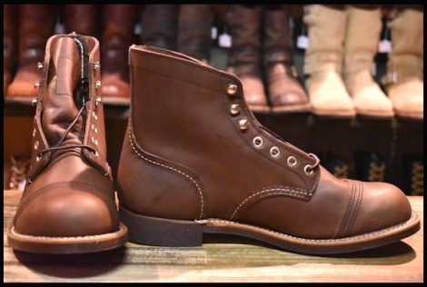 【8D 箱付 未使用 22年】レッドウィング 8111 アイアンレンジャー アンバー ハーネス キャップトゥ ブラウン ブーツ redwing HOPESMORE