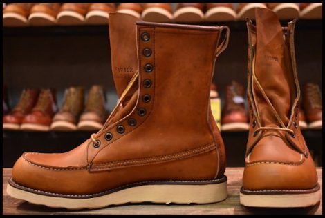 【9D DEAD 犬刻印 96年】レッドウィング 877 ロング アイリッシュセッター 茶 オロイジナル レースアップ ブーツ redwing HOPESMORE