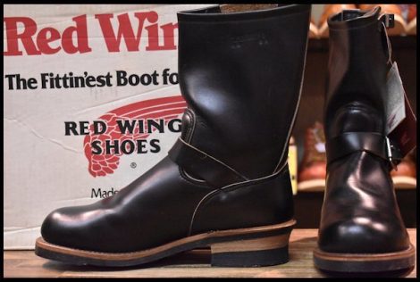 【9D 箱付 DEAD PT91プリント 94年4月刻印】レッドウィング 2268 エンジニア 黒 ブラッククローム スチールトゥ ブーツ redwing HOPESMORE