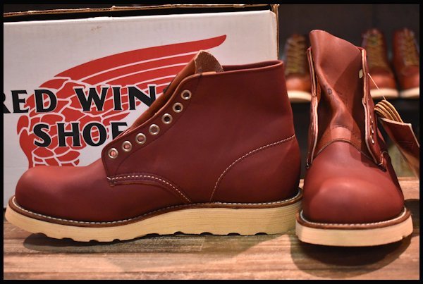 red wing 8166 レッドウィング 半円犬タグ プレーントゥ レッド