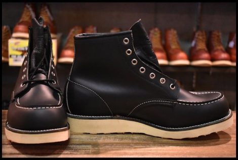 【9.5EE DEAD 羽タグ 00年】レッドウィング 8130 アイリッシュセッター 黒 ブラッククローム モック ブーツ 8179 redwing HOPESMORE