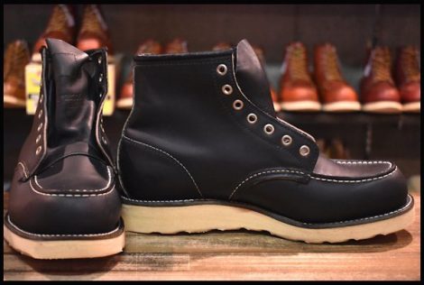 【8EE 箱付 DEAD 犬タグ 99年】レッドウィング 8179 アイリッシュセッター 黒 ブラッククローム モックトゥ ブーツ redwing HOPESMORE