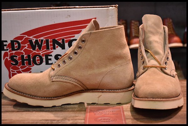 【7E 箱付 DEAD 犬タグ】レッドウィング 8167 スエード アイリッシュセッター タン ラフアウト プレーントゥ ブーツ redwing  HOPESMORE