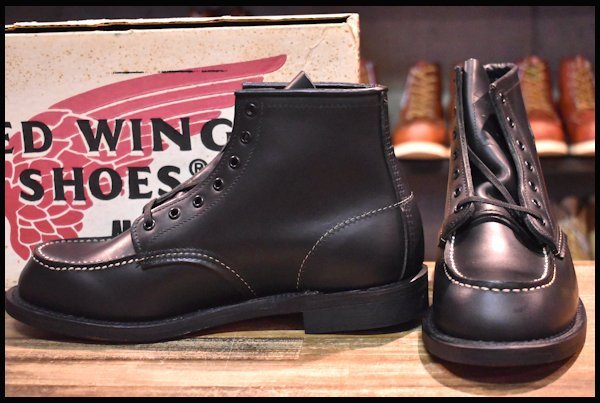 【8D DEAD 100周年モデル 04年】レッドウィング 8283 ブラック 編み上げ 黒 モックトゥ レザーソール ブーツ redwing  HOPESMORE