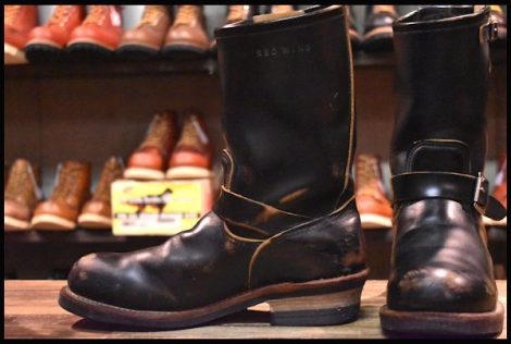 【9D 良品 14年】レッドウィング 9268 エンジニア 黒 ブラック クローンダイク スチールトゥ ブーツ redwing HOPESMORE