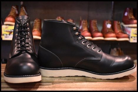 【12D 美品 17年】レッドウィング 8165 アイリッシュセッター 黒 ブラッククローム プレーントゥ 編み上げ ブーツ redwing HOPESMORE