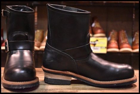 【7.5D 良品 14年】レッドウィング 2976 ショート エンジニア 黒 ブラッククローム スチールトゥ ブーツ redwing HOPESMORE