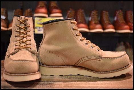 【7E 良品 旧羽タグ】レッドウィング 8173 スエード アイリッシュセッター タン ラフアウト モックトゥ ブーツ redwing HOPESMORE