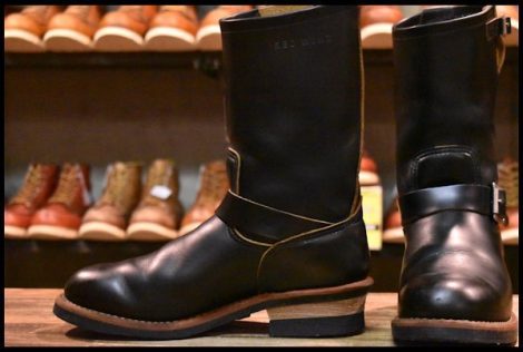 【8.5D 良品 17年】レッドウィング 2966 ブラック クローンダイク エンジニア 黒 茶芯 スチール無し ブーツ redwing HOPESMORE