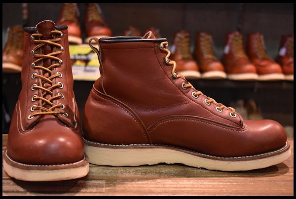 【7D 良品 08年】レッドウィング 2907 ラインマン 赤茶 オロラセット レースアップ 編み上げ LTT ブーツ redwing  HOPESMORE