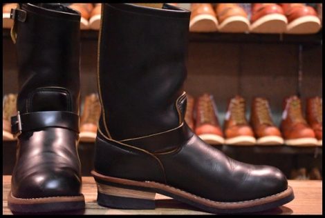 【8.5D 良品 17年】レッドウィング 2966 ブラック クローンダイク エンジニア 黒 茶芯 スチール無し ブーツ redwing HOPESMORE