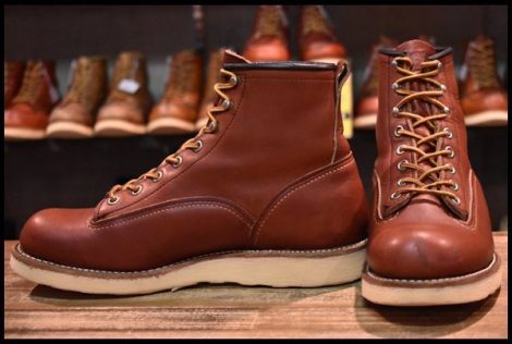 【7D 良品 08年】レッドウィング 2907 ラインマン 赤茶 オロラセット レースアップ 編み上げ LTT ブーツ redwing HOPESMORE