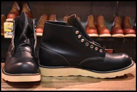 【8EE 箱付 DEAD 犬タグ】レッドウィング 8165 アイリッシュセッター 黒 ブラッククローム プレーントゥ ブーツ redwing HOPESMORE