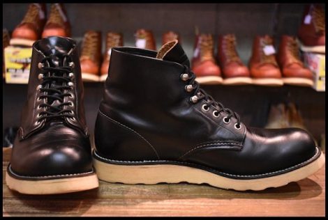 【9EE 良品 犬タグ 98年】レッドウィング 8165 アイリッシュセッター 黒 ブラッククローム レースアップ ブーツ redwing HOPESMORE