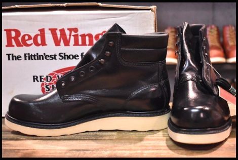 【8.5E 箱付 DEAD 羽タグ 97年】レッドウィング 206 黒 ブラック プレーントゥ 編み上げ レースアップ ブーツ redwing HOPESMORE