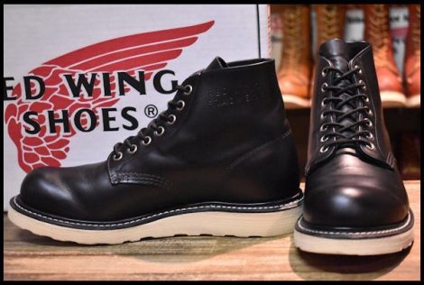 【7D 箱付 美品 FRAGMENT別注 19年】レッドウィング 4665 黒 ブラッククローム プレーントゥ フラグメント ブーツ redwing HOPESMORE