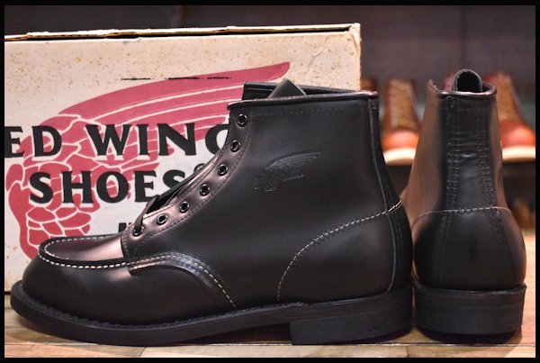 【8D DEAD 100周年モデル 04年】レッドウィング 8283 ブラック 編み上げ 黒 モックトゥ レザーソール ブーツ redwing  HOPESMORE