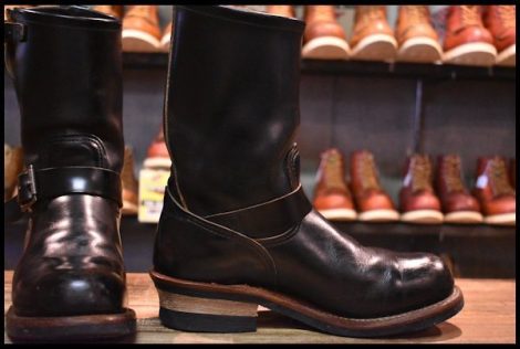 【7D 良品 14年】レッドウィング 9268 エンジニア 黒 ブラック クローンダイク スチールトゥ ブーツ redwing HOPESMORE