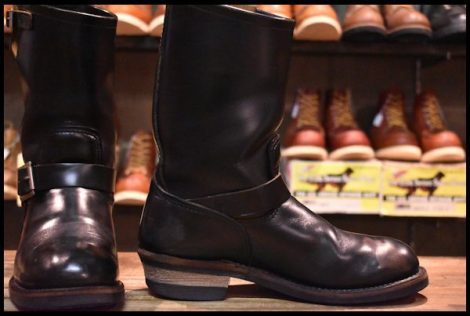 【8.5D 良品 17年】レッドウィング 2966 ブラック クローンダイク エンジニア 黒 茶芯 スチール無し ブーツ redwing HOPESMORE