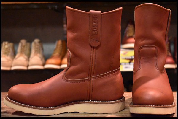 【8E 良品 08年】レッドウィング 8866 ペコス 赤茶 オロラセット プルオン クッションソール ブーツ redwing pecos  HOPESMORE