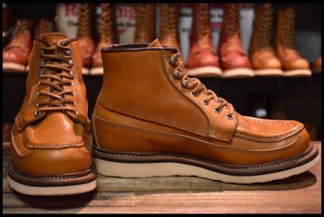 【8E 良品 14年】レッドウィング 9850 ゴールドラセット カヌーモック アイリッシュセッター レースアップ ブーツ redwing HOPESMORE