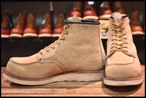 【7E 良品 14年】レッドウィング 8173 スエード アイリッシュセッター ホーソーン ラフアウト モックトゥ ブーツ redwing HOPESMORE