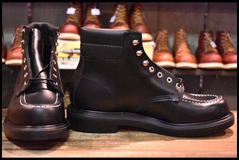 【9E 箱付 未使用 23年】レッドウィング 8133 スーパーソール ブラッククローム 黒 モックトゥ 編み上げ ブーツ redwing HOPESMORE