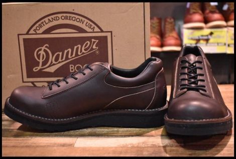 【8.5 箱付 美品】Danner ダナー D4012 オックスフォード ダークブラウン ビブラム4014 短靴 ローカット 編み上げ ブーツ HOPESMORE