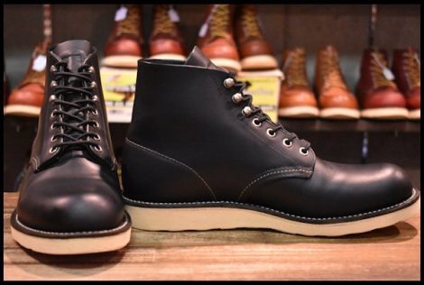 【9D 良品 10年】レッドウィング 8165 アイリッシュセッター 黒 ブラッククローム プレーントゥ 編み上げ ブーツ redwing HOPESMORE