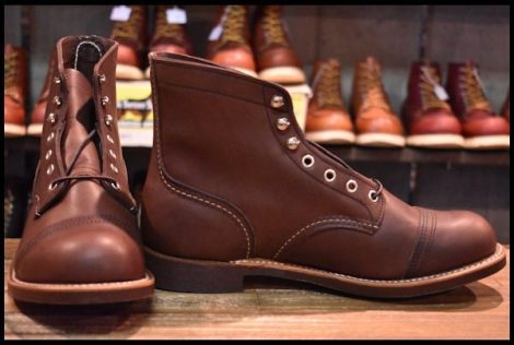 【8D 箱付 未使用 22年】レッドウィング 8111 アイアンレンジャー アンバー ハーネス キャップトゥ ブラウン ブーツ redwing HOPESMORE