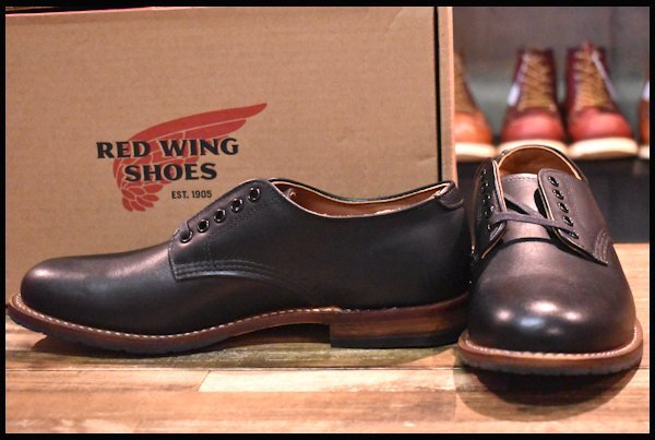 【8.5D 箱付 未使用 14年】レッドウィング 9043 ベックマンオックスフォード ブラック フェザーストーン 黒 短靴 ブーツ redwing HOPESMORE
