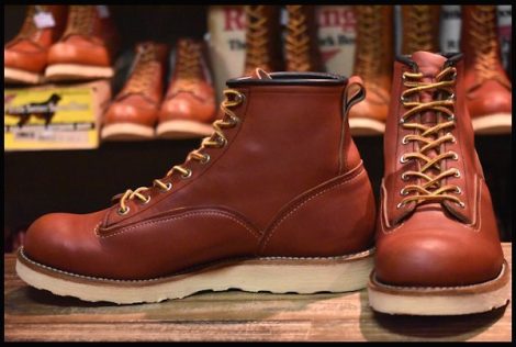 【8.5D 美品 09年】レッドウィング 2907 ラインマン 赤茶 オロラセット レースアップ 編み上げ LTT ブーツ redwing HOPESMORE