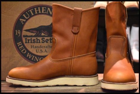 【8E 箱付 DEAD 緑犬タグ 犬刻印 96年】レッドウィング 866 ペコス 茶 オロイジナル ブラウン ブーツ redwing pecos HOPESMORE