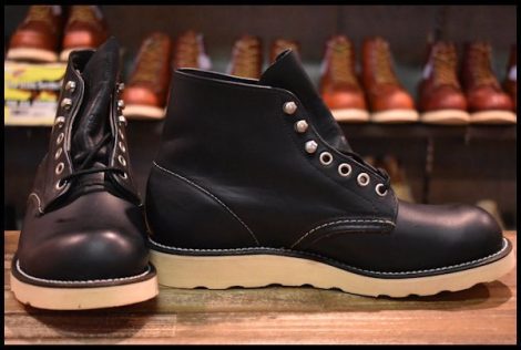 【6.5D DEAD 羽タグ 97年】レッドウィング 8165 アイリッシュセッター 黒 ブラッククローム プレーントゥ ブーツ redwing HOPESMORE