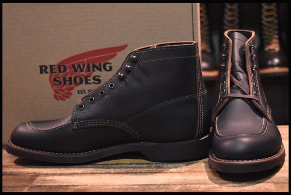 【8.5D 箱付 未使用 19年】レッドウィング 8075 1930s スポーツ 黒 ブラック プレーリー ブーツ redwing フラットボックス HOPESMORE