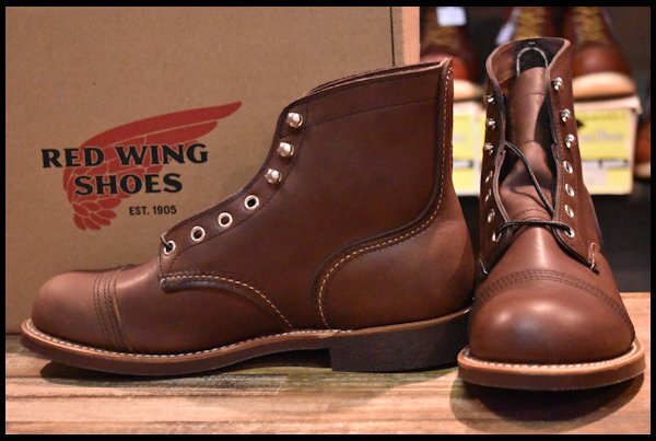 【7D 箱付 未使用 22年】レッドウィング 8111 アイアンレンジャー アンバー ハーネス キャップトゥ ブラウン ブーツ redwing HOPESMORE