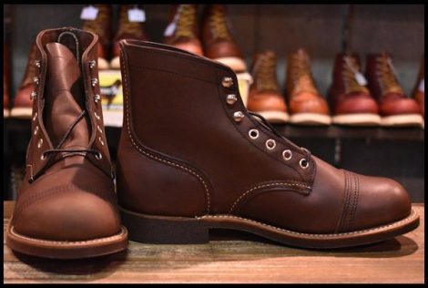 【7D 箱付 未使用 22年】レッドウィング 8111 アイアンレンジャー アンバー ハーネス キャップトゥ ブラウン ブーツ redwing HOPESMORE