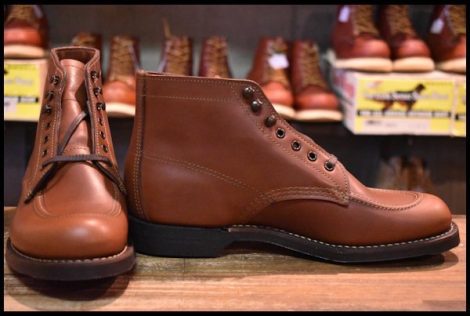 【7.5D 箱付 未使用 19年】レッドウィング 8076 1930s スポーツ 茶 ブラウン シガーリタン ブーツ redwing フラットボックス HOPESMORE