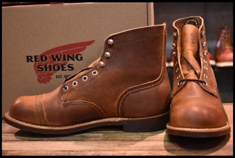 【9D 箱付 未使用 22年】レッドウィング 8085 アイアンレンジャー カッパーラフ＆タフ 茶 ブーツ アイアンレンジ redwing HOPESMORE