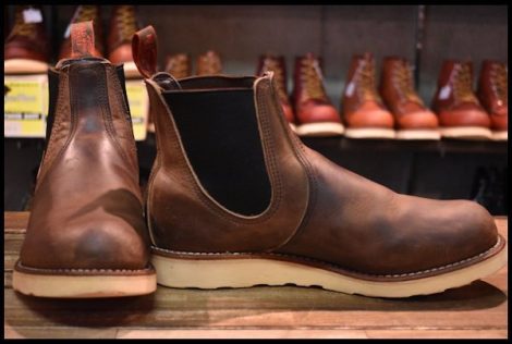 【8D 良品 08年】レッドウィング 8896 チェルシー サイドゴア 茶 コンクリート ラフ＆タフ ブーツ redwing HOPESMORE