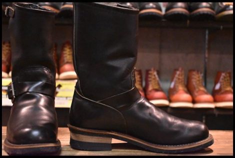 【8.5D 良品 旧羽タグ】レッドウィング 968 スチール無し エンジニア ブラッククローム ロング ブーツ 2268 redwing 2966 HOPESMORE