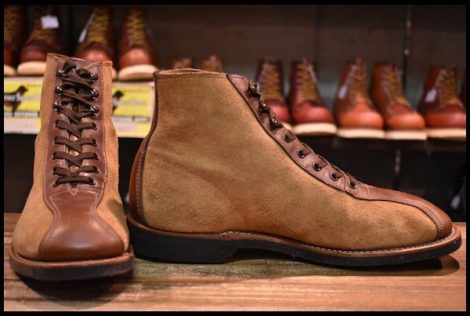 【9D 良品 18年】レッドウィング 8827 アウティング 茶 ミュールスキナー＆ティークフェザーストーン ブーツ redwing HOPESMORE