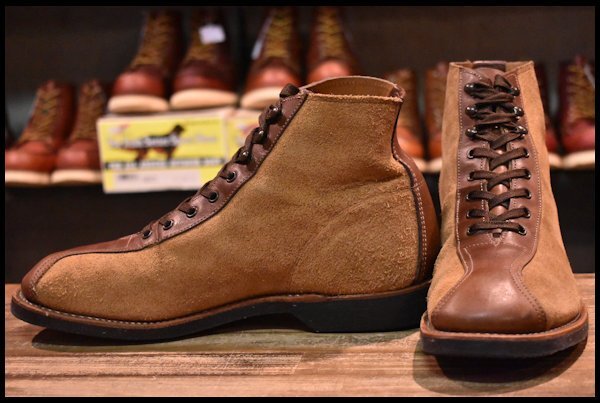 【9D 良品 18年】レッドウィング 8827 アウティング 茶 ミュールスキナー＆ティークフェザーストーン ブーツ redwing HOPESMORE