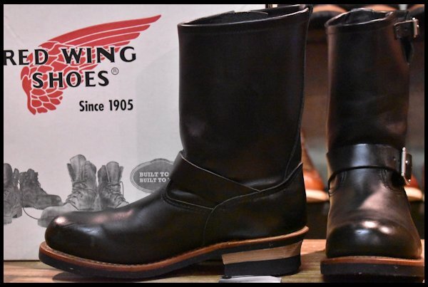 【9D 箱付 良品 08年】レッドウィング 2268 エンジニア 黒 ブラッククローム スチールトゥ ブーツ redwing HOPESMORE