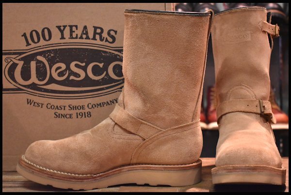 【9D 箱付 美品 21年】WESCO ウエスコ カスタムボス バーラップ ラフアウト スエード 9インチハイト ラプターソール ブーツ HOPESMORE